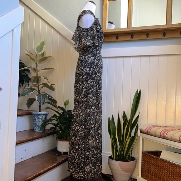 French Connection Hallie Crinkle Floral Print Maxi Dress - Picture 8 of 16